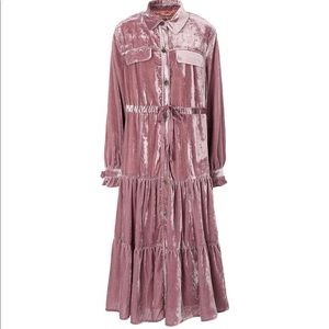Free People blush velvet dress